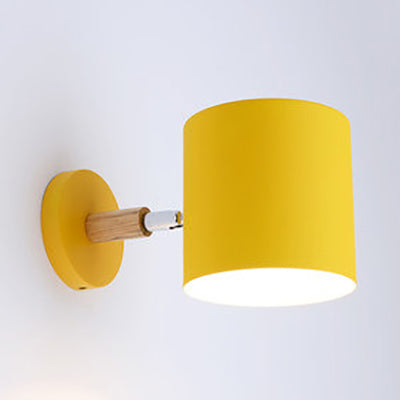 Rynx | Modern Style Cylinder Wall Lamp Metal 1 Head Wall Light for Children's Room Hallway