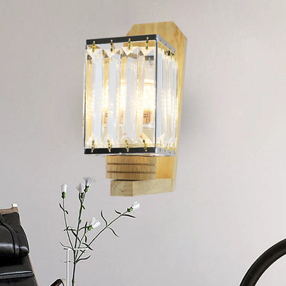 Rynx | Square/Globe Clear Crystal Wall Lamp Minimalistic 1 Mainly Living Room Wall Lighting Fixture