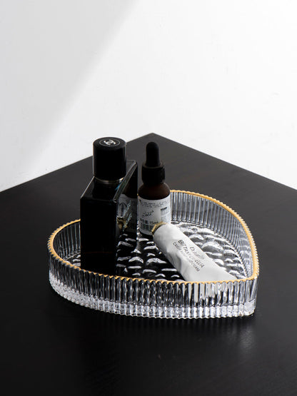 Rynx | Nordic Phnom Penh heart-shaped glass plate dessert plate fruit plate aromatherapy tray storage plate jewelry plate plate