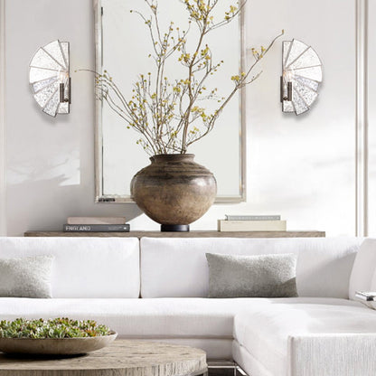Rynx | Candle Holder Living Room Wall Lamp Traditional Style Metallic 1 Light Silver Wall Lamp