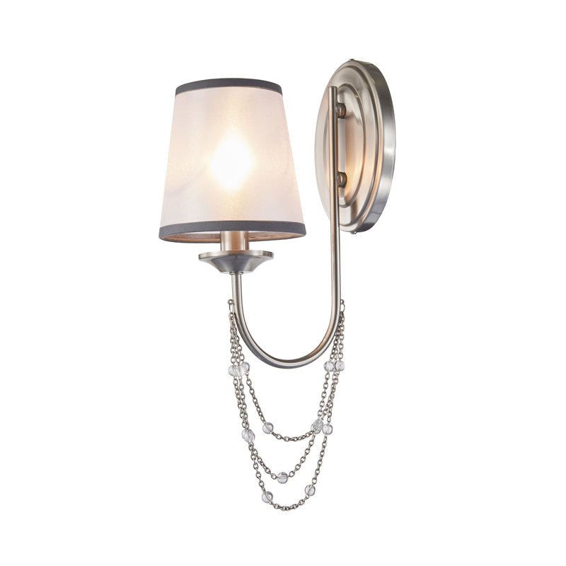 Rynx | Crystal chrome wall-mounted light conical 1/2 bulbs traditional wall lamp lighting for bedroom