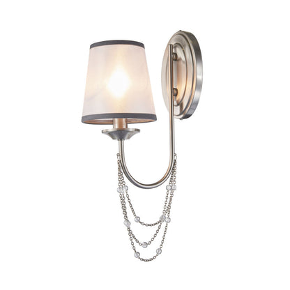 Rynx | Crystal chrome wall-mounted light conical 1/2 bulbs traditional wall lamp lighting for bedroom