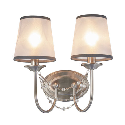 Rynx | Crystal chrome wall-mounted light conical 1/2 bulbs traditional wall lamp lighting for bedroom