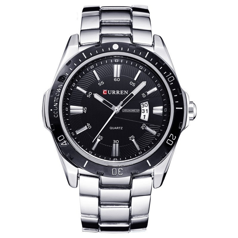 Rynx | Men's waterproof quartz watch with steel bracelet