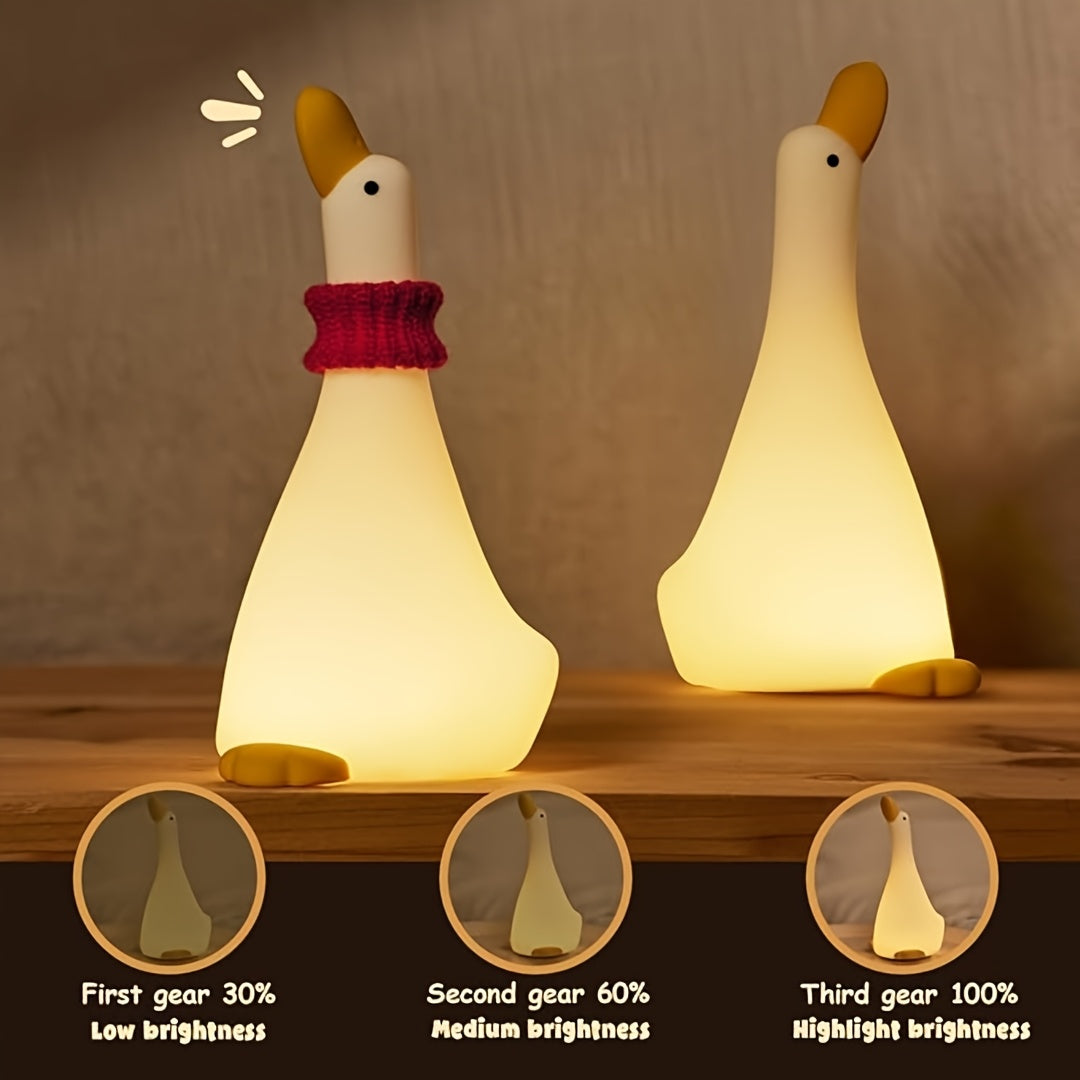 Rynx | DreamDuck - Silicone Night Light with USB Rechargeable Touch Sensor and 3 Brightness Levels