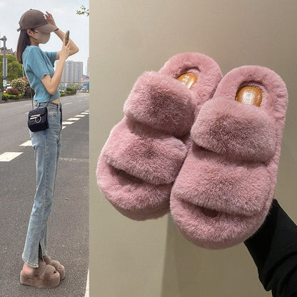 Rynx | Leisure Fleece-lined Platform Slippers