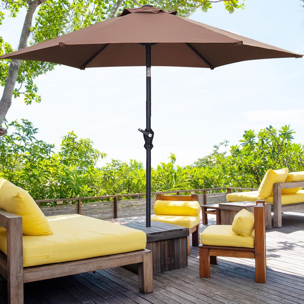 Rynx | 7.5FT Patio Umbrella with Push Button Tilt and Crank
