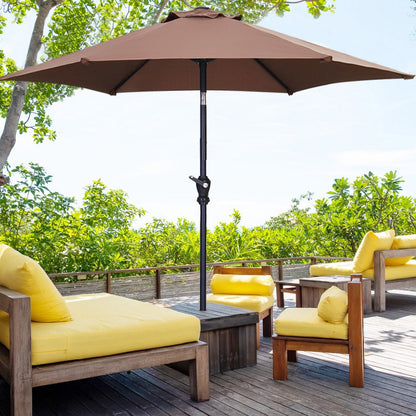 Rynx | 7.5FT Patio Umbrella with Push Button Tilt and Crank