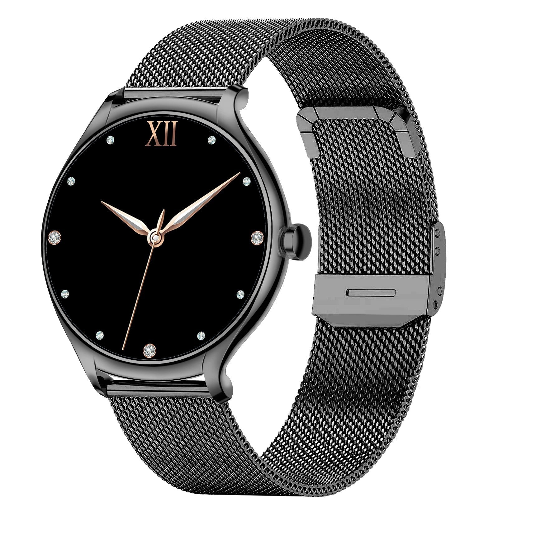 Rynx | Women's Smartwatch Large Screen Ultra-thin Bluetooth Call Black steel
