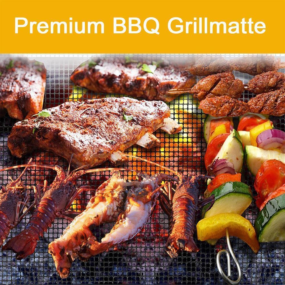 Rynx | Teflon mesh grill mat non-stick reusable, rectangular 33x40 cm, 1/3 pc