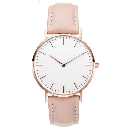 Rynx | Luxury Rose Gold Women's Watch - Elegant Watch Leather Pink