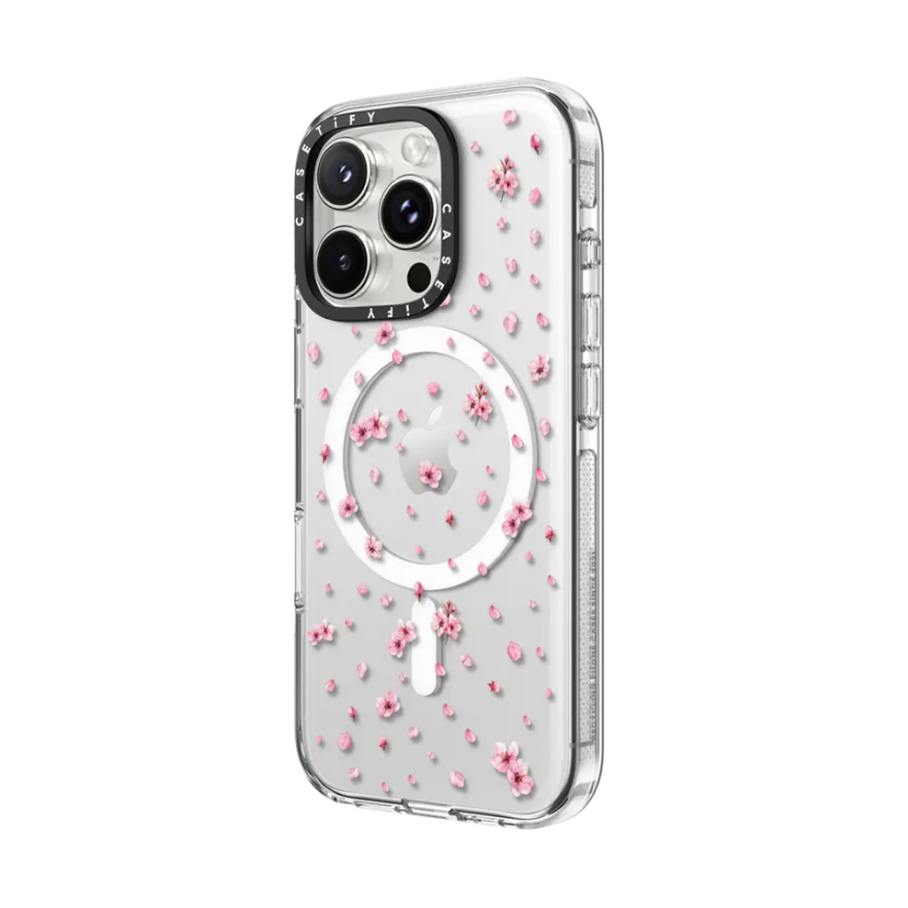 Rynx | Cherry Blossom Floral iPhone Case – Sakura Bloom & Rosy Pink Variants with MagSafe Holder