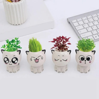Rynx | Cute Mini Cat-Shaped Ceramic Planter Pot