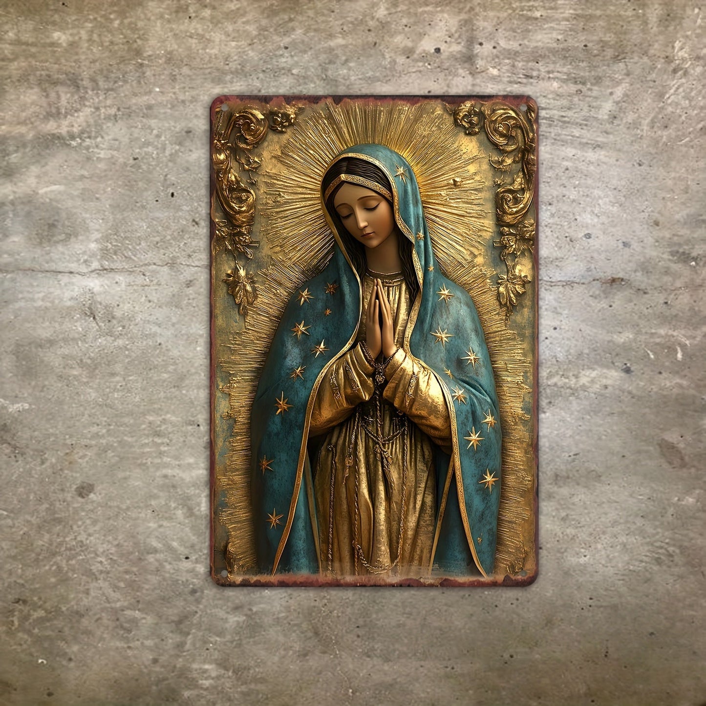 Rynx | GuadalupeSign - Vintage Virgin of Guadalupe Metal Sign