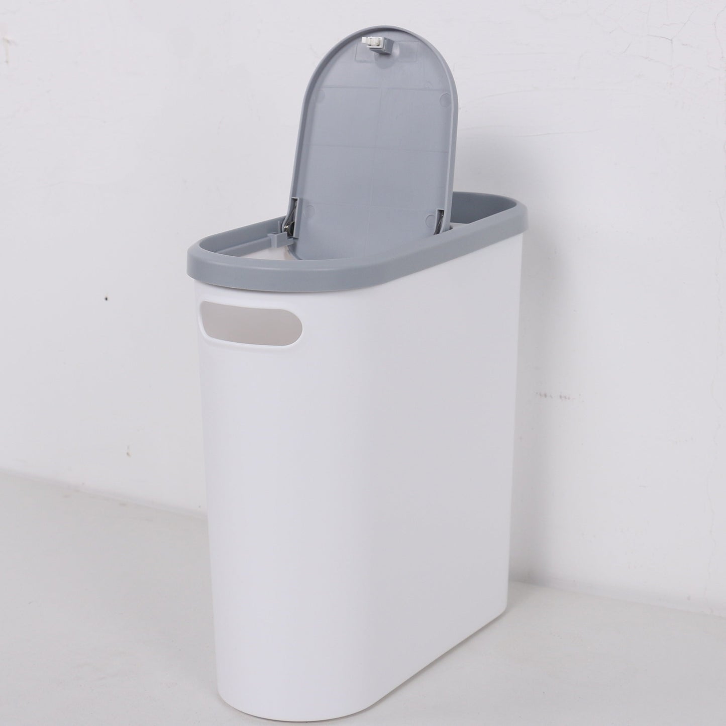Rynx | 1pc Bathroom Trash Can - Household Creative Gap Waste Bin, Press Type with Lid, 2.64gal Capacity, Simple Paper Basket, Home Essential Cleaning Supply