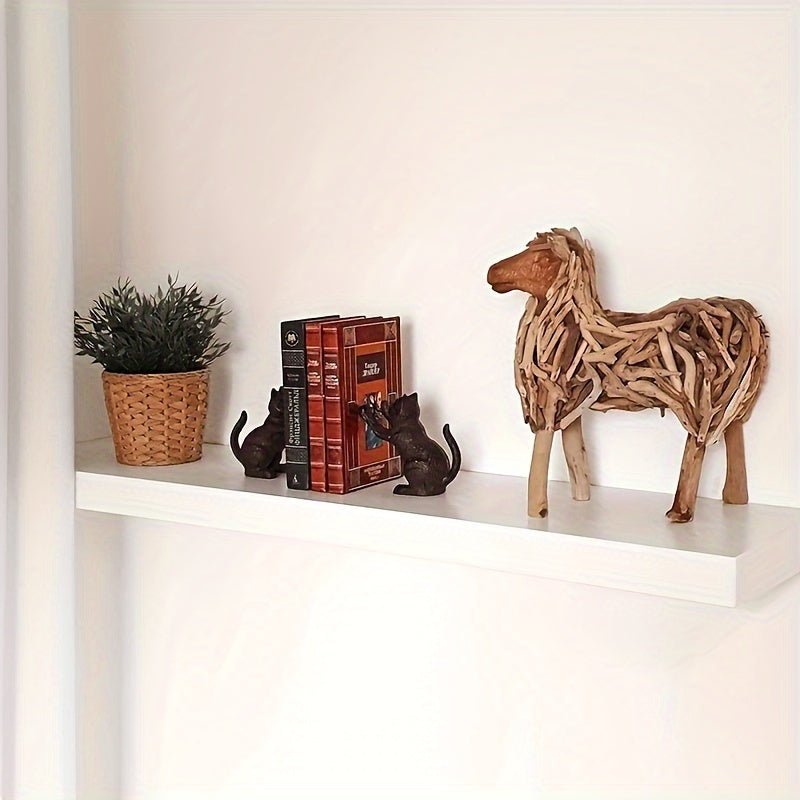 Rynx | IronVintage - Black Cast Iron Bookends for Heavy Books