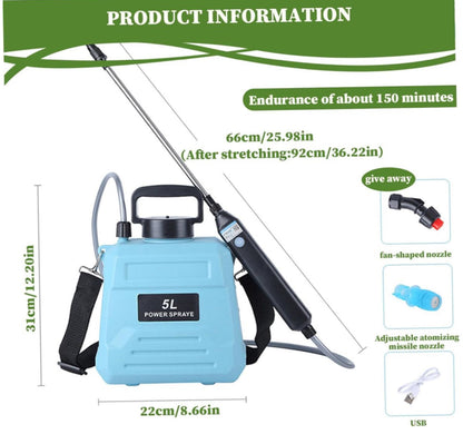 Rynx | Electric Garden Sprayer Battery Operated Automatic Garden Plant Misting Device Rechargeable 5L