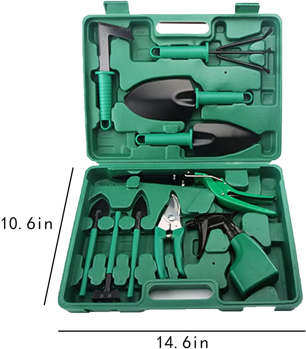 Rynx | 10 Piece Garden Tool Set Garden Tools Garden Kit with Carry Case, Garden Cutter