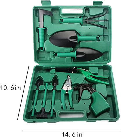 Rynx | 10 Piece Garden Tool Set Garden Tools Garden Kit with Carry Case, Garden Cutter