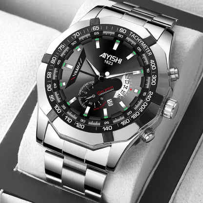 Rynx | Luminous Waterproof Automatic Calendar Skeleton Watch
