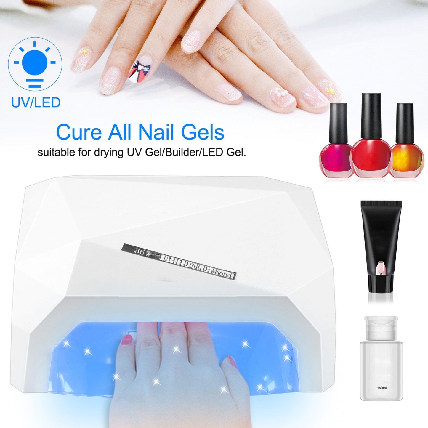 Rynx | 36W UV LED Lamp Nail Polish Dryer