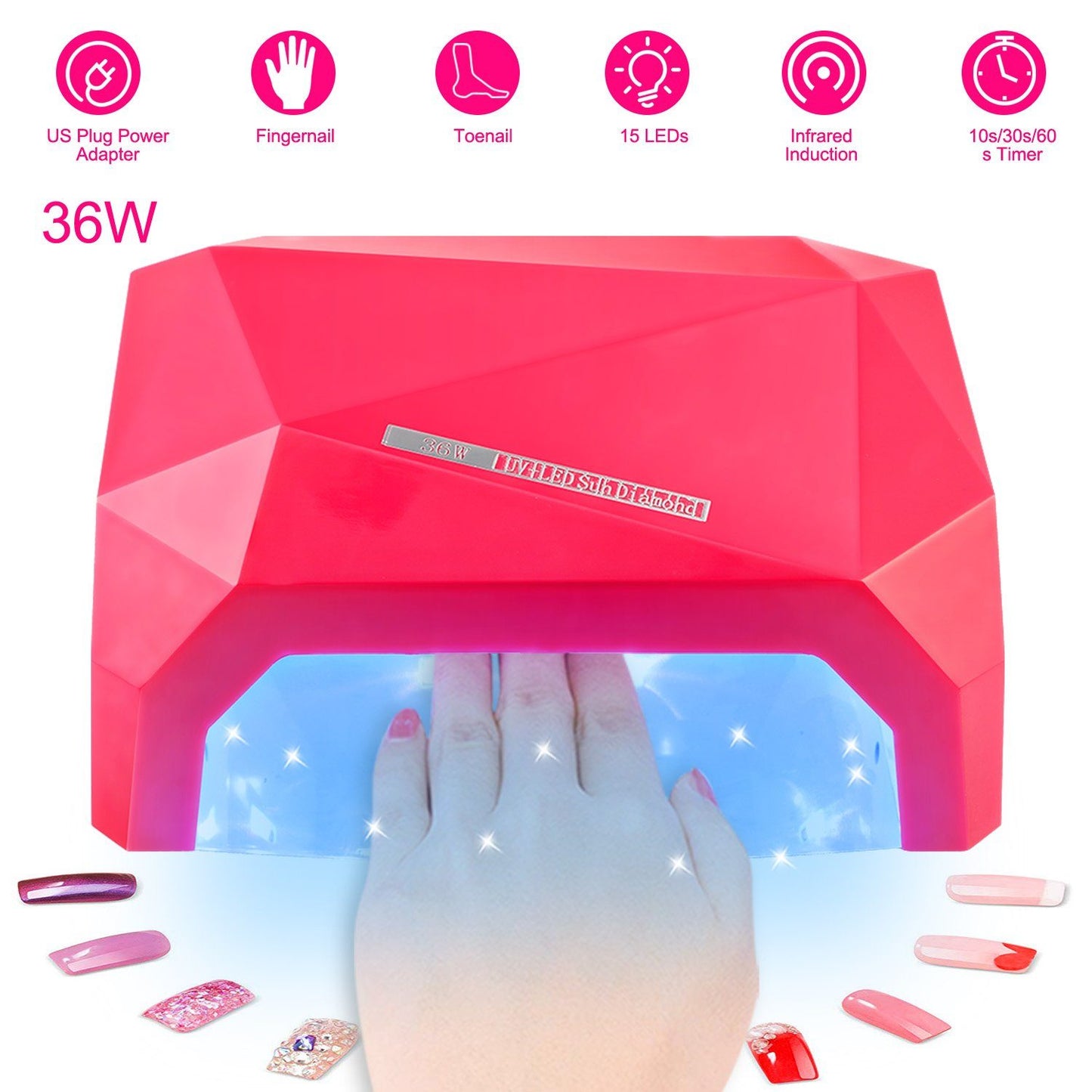 Rynx | 36W UV LED Lamp Nail Polish Dryer