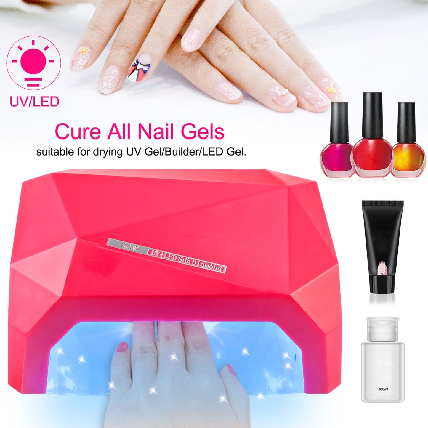 Rynx | 36W UV LED Lamp Nail Polish Dryer