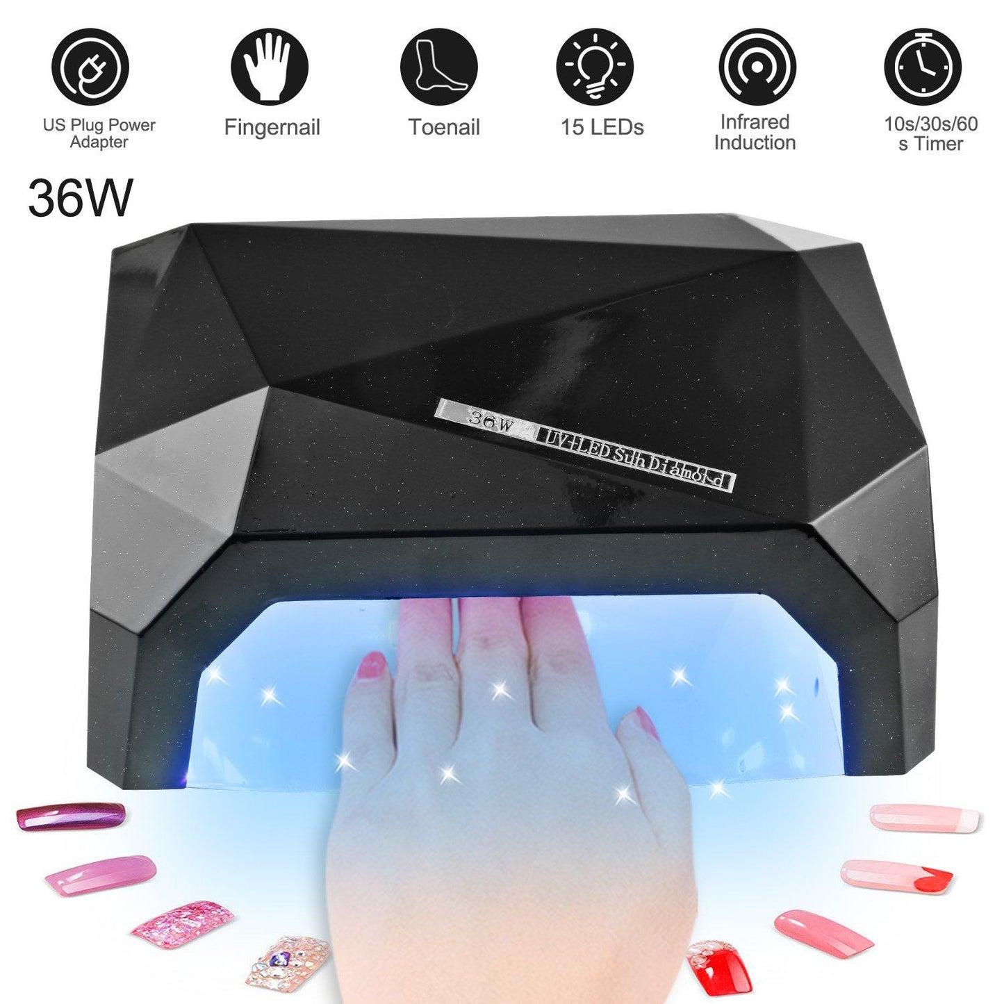 Rynx | 36W UV LED Lamp Nail Polish Dryer