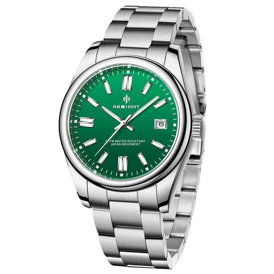 Rynx | Men's luxury analog quartz chronograph watch, waterproof stainless steel wristwatch