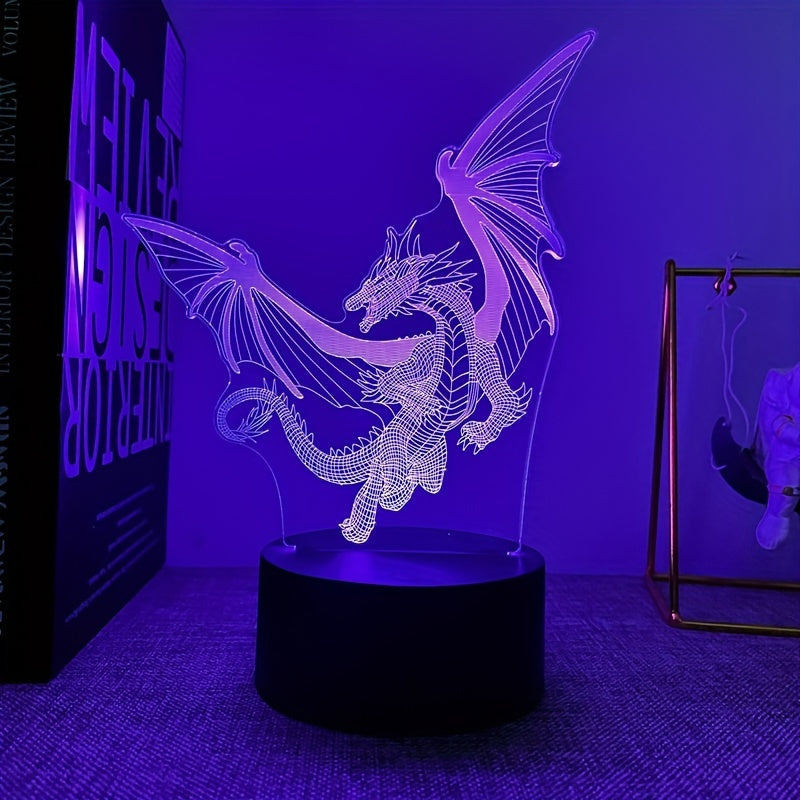 Rynx | DinoLight - 3D Dinosaur Night Light with Touch Control, RGB Light