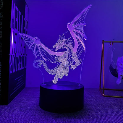 Rynx | DinoLight - 3D Dinosaur Night Light with Touch Control, RGB Light
