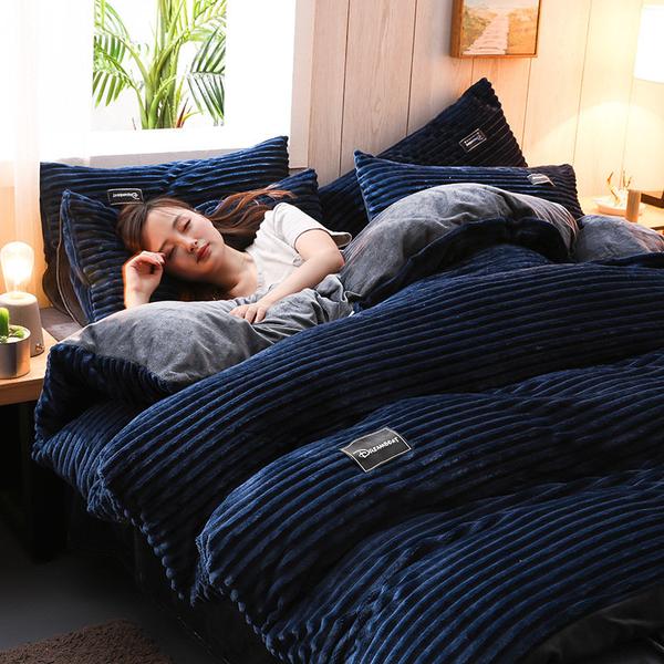 RYNX | Thick Corduroy Velvet Bedding Set