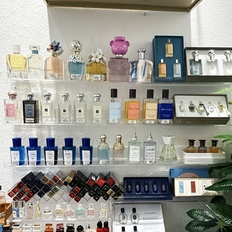 Rynx | Acrylic Shelf - Floating Hanging Shelf - Drill-Free Shower Shelf and Storage Shelf