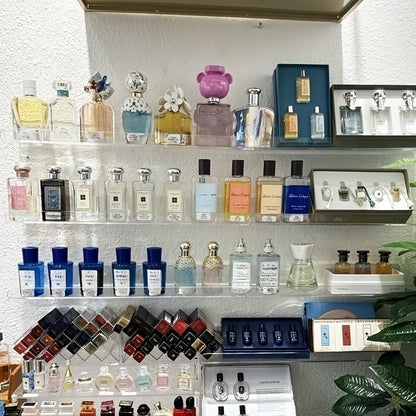 Rynx | Acrylic Shelf - Floating Hanging Shelf - Drill-Free Shower Shelf and Storage Shelf