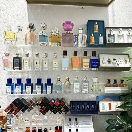 Rynx | Acrylic Shelf - Floating Hanging Shelf - Drill-Free Shower Shelf and Storage Shelf