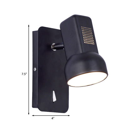 Rynx | Black/Yellow Barn Wall Light Equipment Adjustable Modernist Metal 1 Light Wall Lamp for Living Room, 4" B