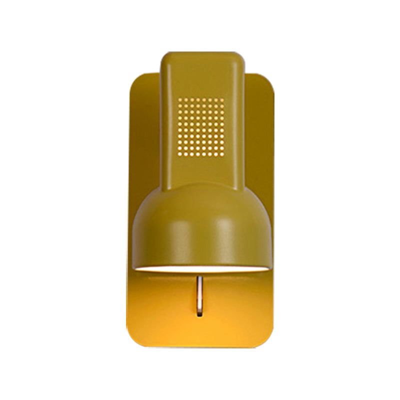 Rynx | Black/Yellow Barn Wall Light Equipment Adjustable Modernist Metal 1 Light Wall Lamp for Living Room, 4" B