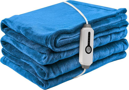 Rynx | Heated electric throw blanket, cozy flannel heating blanket with 4 heat settings