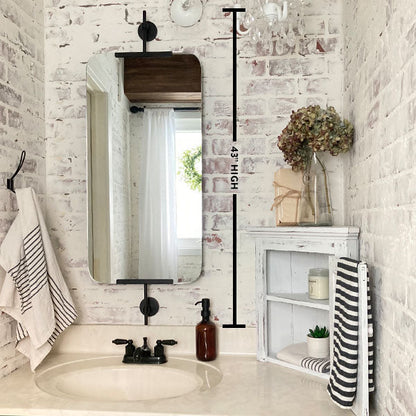 Rynx | Rotating Wall Mirror | Refined Farmhouse