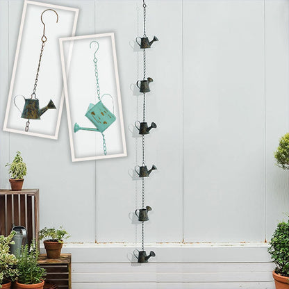 Rynx | Antique watering can rain chain, choose your color