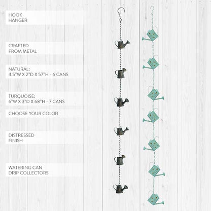 Rynx | Antique watering can rain chain, choose your color