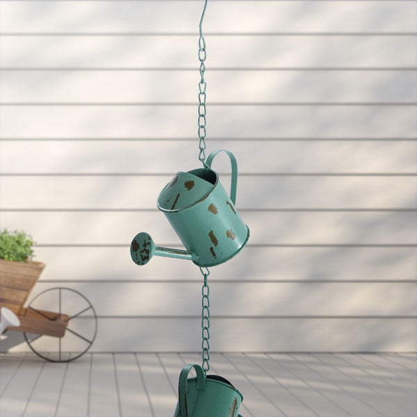 Rynx | Antique watering can rain chain, choose your color