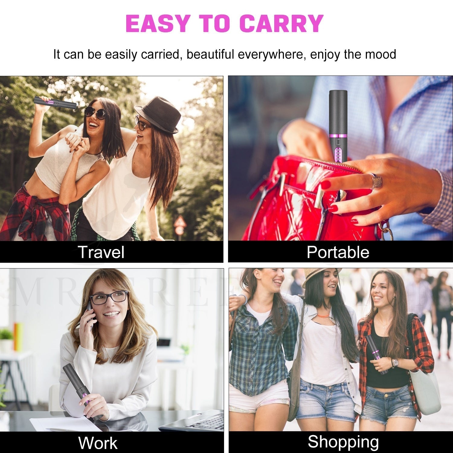 RYNX | USB rechargeable mini wireless ceramic hair straightener for home use