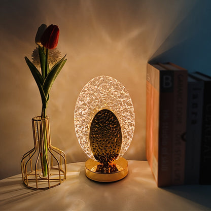 Rynx | FeatherLamp - USB Touch Table Lamp with Peacock Feather Design, Infinite Dimmable LED Light