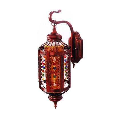 Rynx | Copper Lantern Wall Mount Lighting Antique Metal 1 Head Restaurant Wall Lamp Fixture