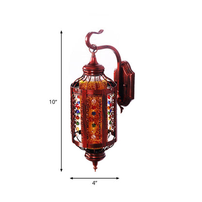 Rynx | Copper Lantern Wall Mount Lighting Antique Metal 1 Head Restaurant Wall Lamp Fixture