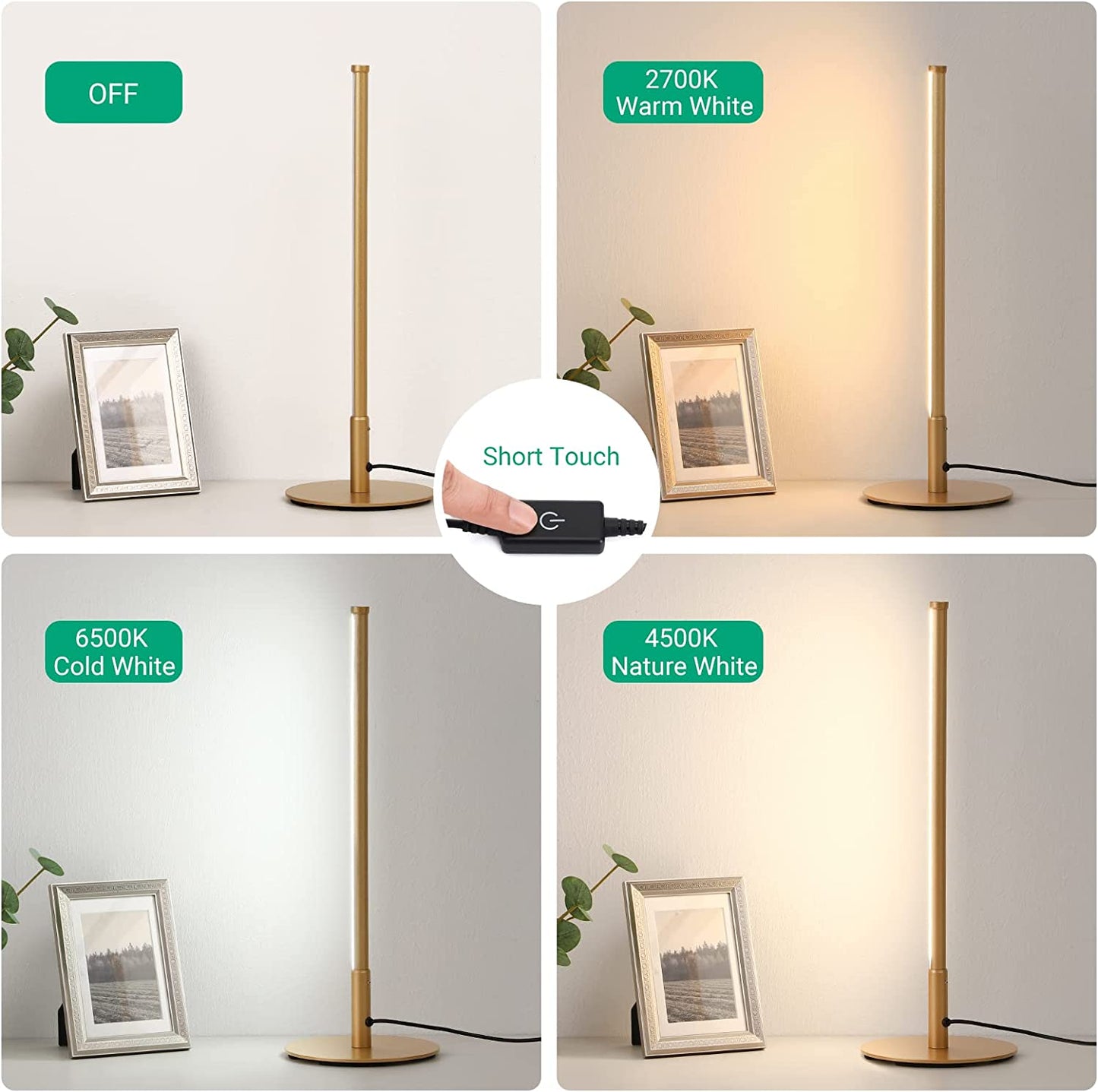Rynx | Golden Table Lamp with Minimalist Design