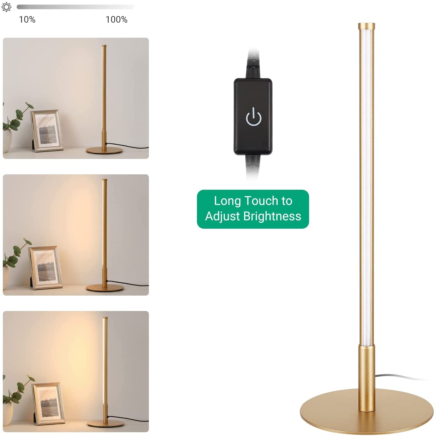 Rynx | Golden Table Lamp with Minimalist Design