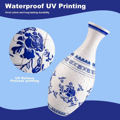 Rynx | 3D Puzzle Vase – Decorative flower vase with removable water cup