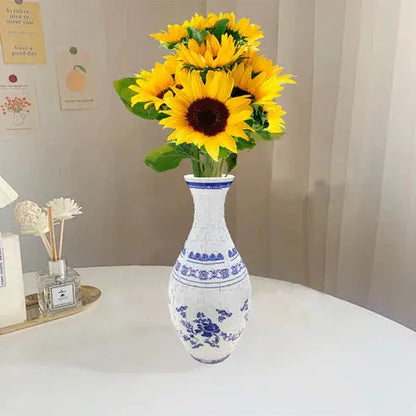 Rynx | 3D Puzzle Vase – Decorative flower vase with removable water cup